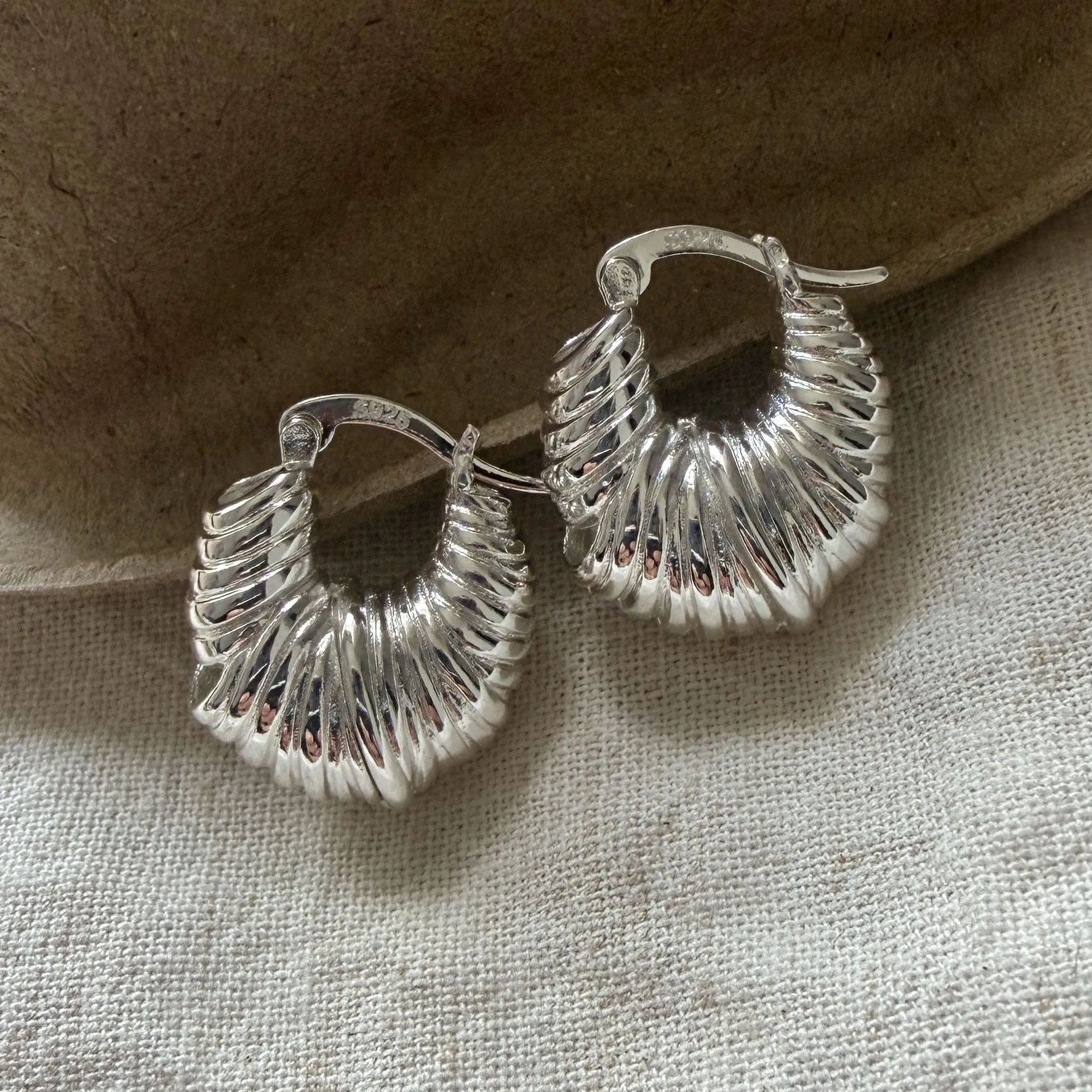 925 Sterling Silver Earrings for Women Geometric Oval Strip Interline Earring Fashion Jewelry Gift Party Wedding pendientes