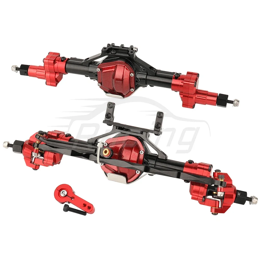 1/10 SCX10 I w podwyższonej skali ze stopu aluminium CNC przednia tylna oś portalowa do oś samochodu samochód zdalnie sterowany RC SCX10 II części