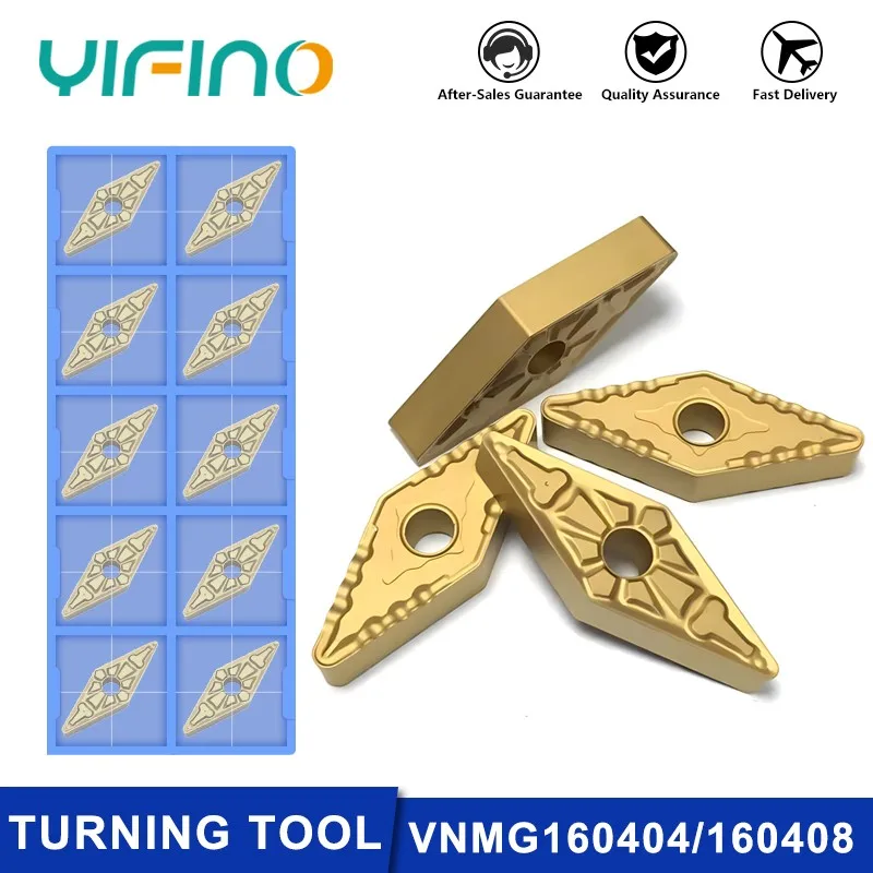 

YIFINO 10 шт. VNMG160404/VNMG160408 CNC токарный инструмент ромб 35 градусов цилиндрическая обработка стальные детали