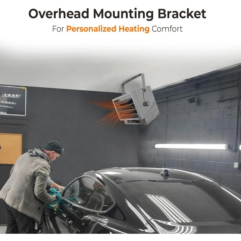 Comfort Zone 하드와이어 천장 장착형 차고 공간 히터(리모컨 포함), 7,500와트, 240볼트, 팬 강제, 과열 방지