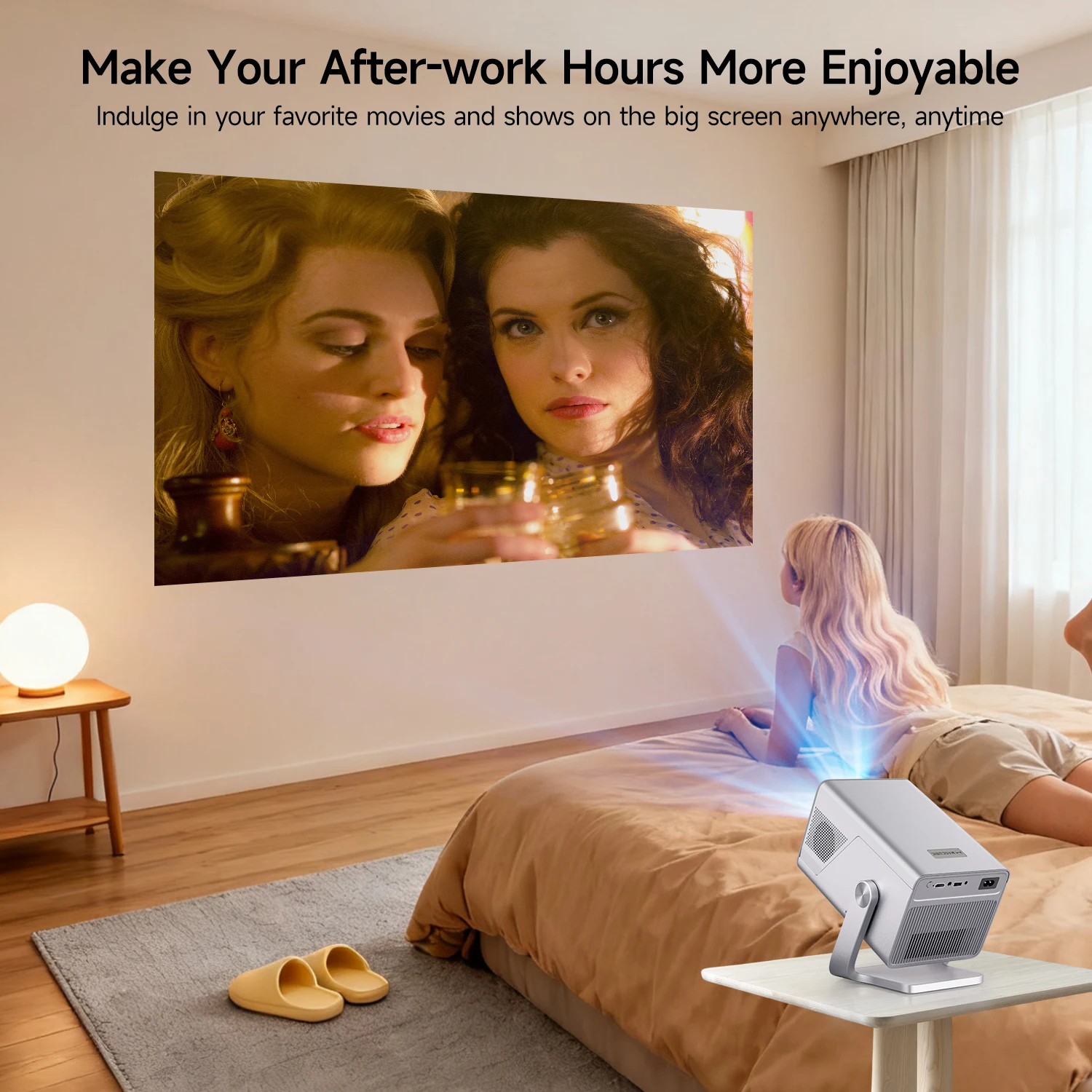 Magcubic X7 1000 ANSI 8K Smart-Projektor, 1080P mit integrierten Apps, Autofokus Heim- und Outdoor-Beamer mit Android 14 OS – Detail 13