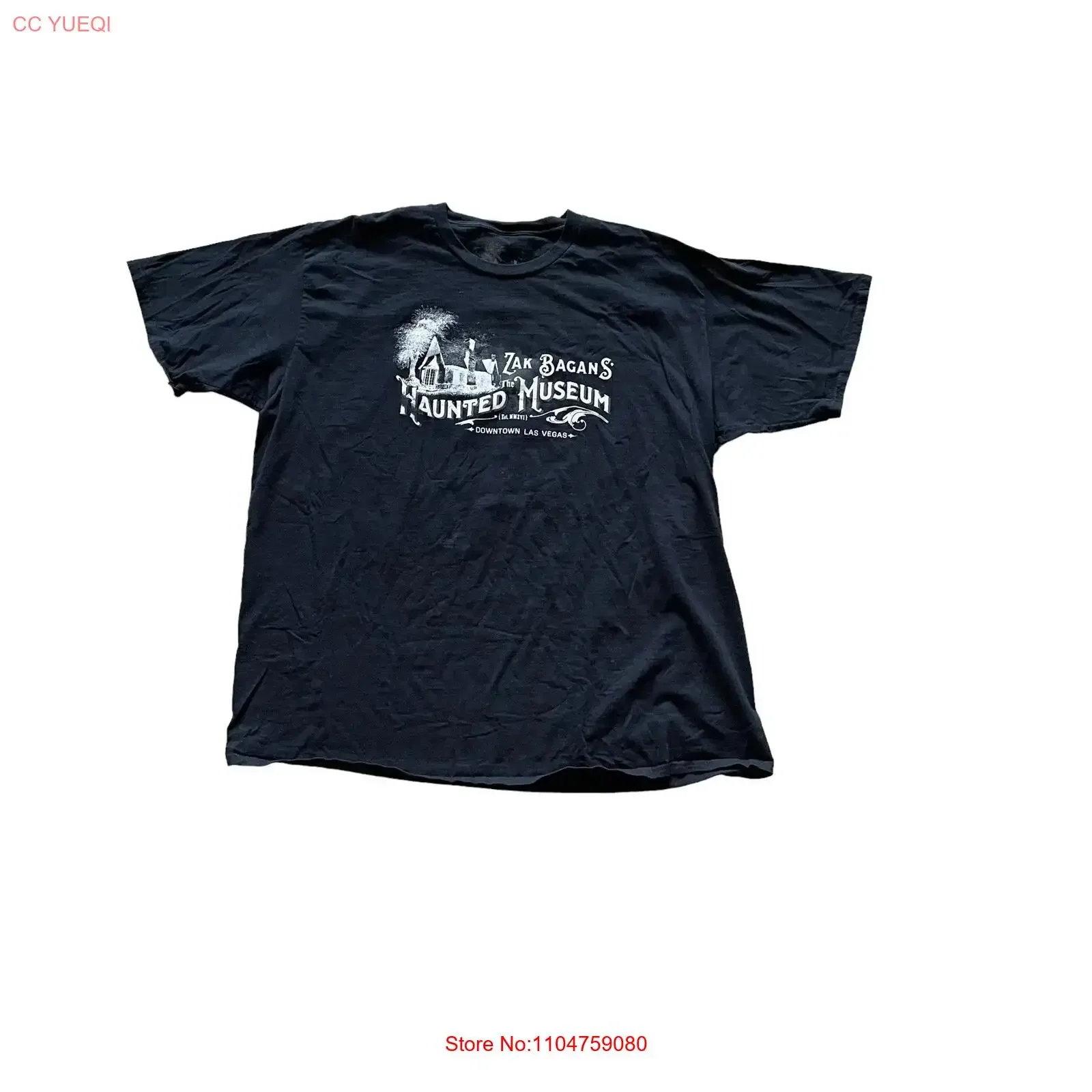 Camiseta ZAK BAGAN S THE HAUNTED MUSEUM, atracción paranormal de fantasmas en Las Vegas, XXL, vintage, lavada, a la moda para hombre