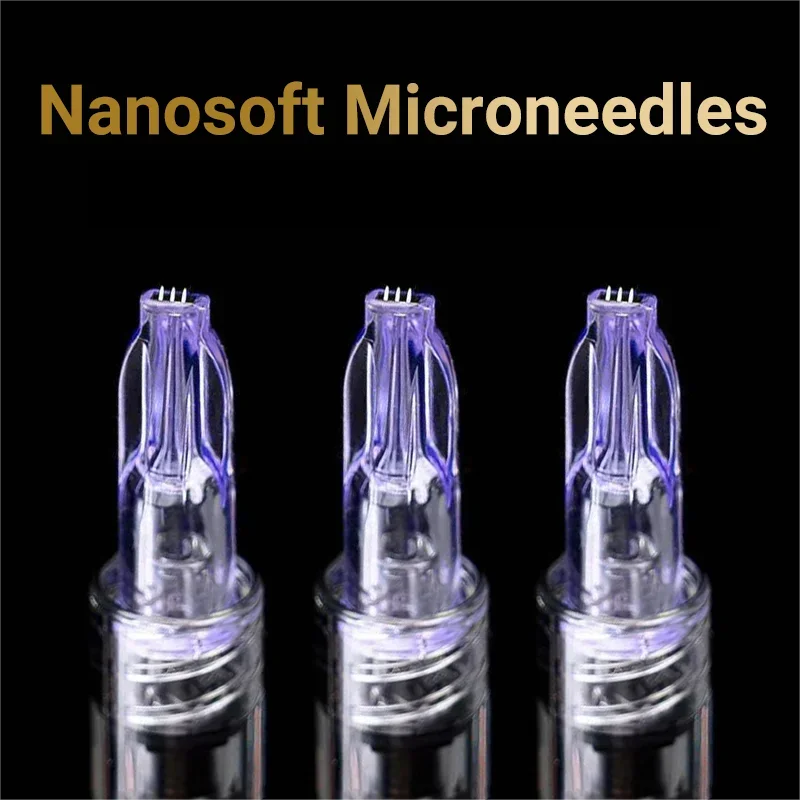 Высокое качество, многоигольная 34G Nanosoft, 3 контакта, 0,6 1,0 1,2 1,5, микроигла, стерильная, в одной упаковке, хрустальная игла