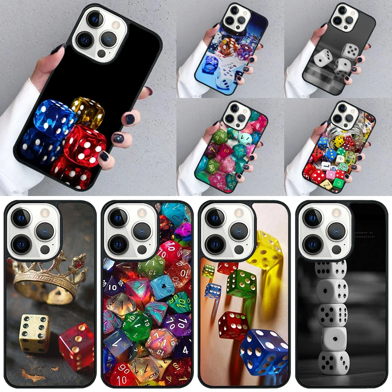 Lucky Dice Phone Case For iPhone 16 15 13 14 Pro Max 11 12 Mini Plus 2022 XR XS MAX Shell Cover coque