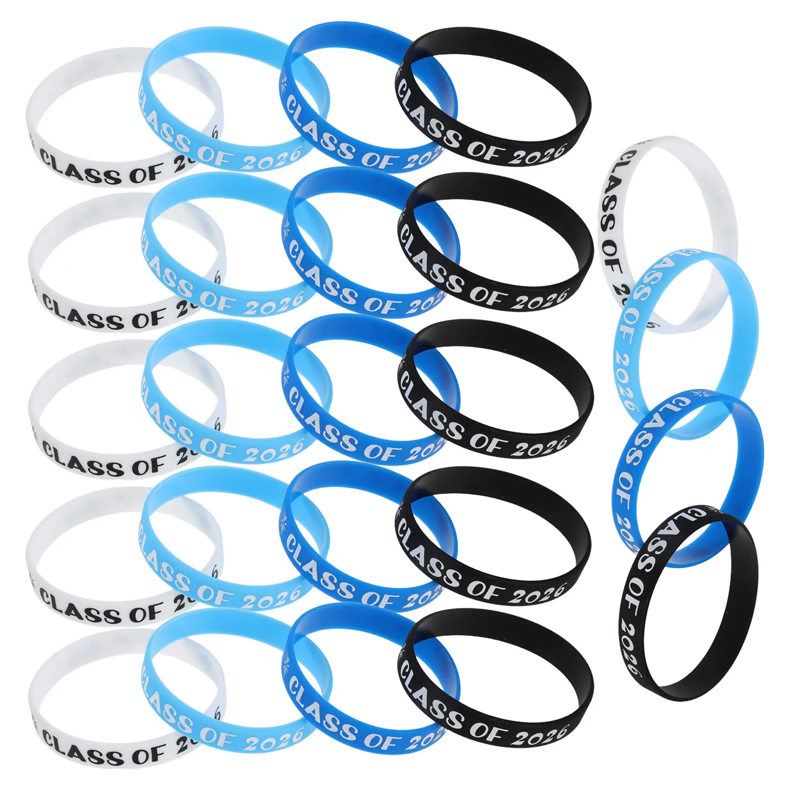 24 Pcs Grad Party Favors for Guests Class of 2026 Wristbands Graduation Bracelet