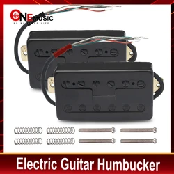 H Style Brass Cover Electric Guitar Pickup Coil Spliting Pickup Humbucker Dual Coill Pickup N7.5K/B15K Output Black Chrome