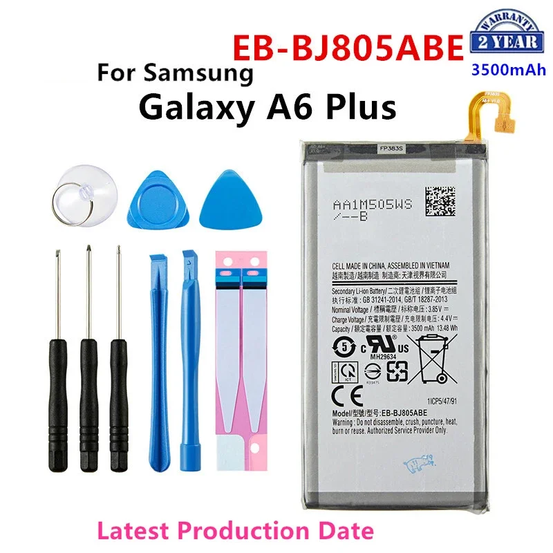 Gloednieuwe EB-BJ805ABE 3500Mah Batterij Voor Samsung Galaxy A6 Plus A6 + SM-A605F A 605G A6050 A 605K A605fn A605fn A605gn A6058 + Tools