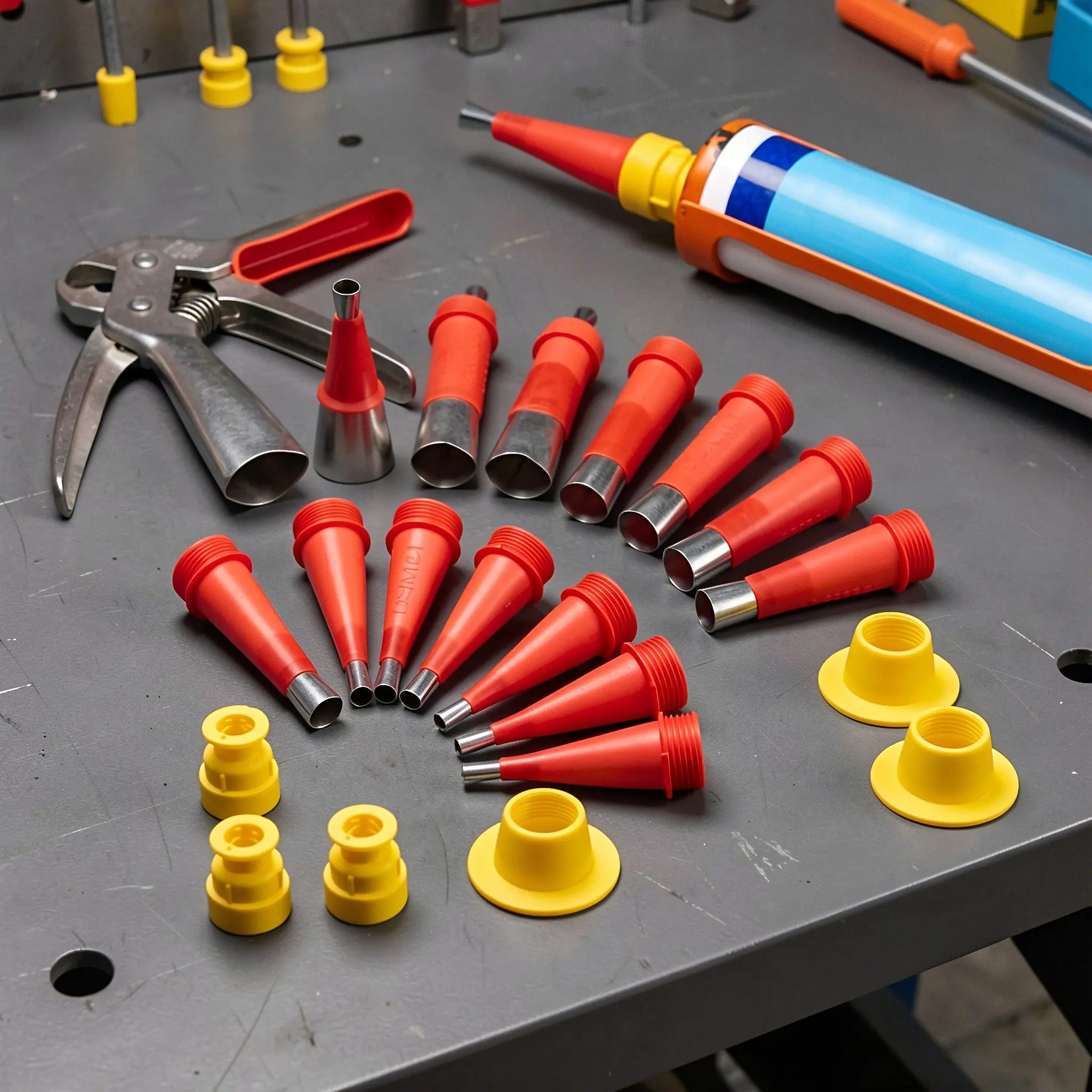 1Set Stainless Steel Silicone Caulking Tool Kit Universal Nozzle Finishing Tool High Strength Caulk Finisher for Sink Joints