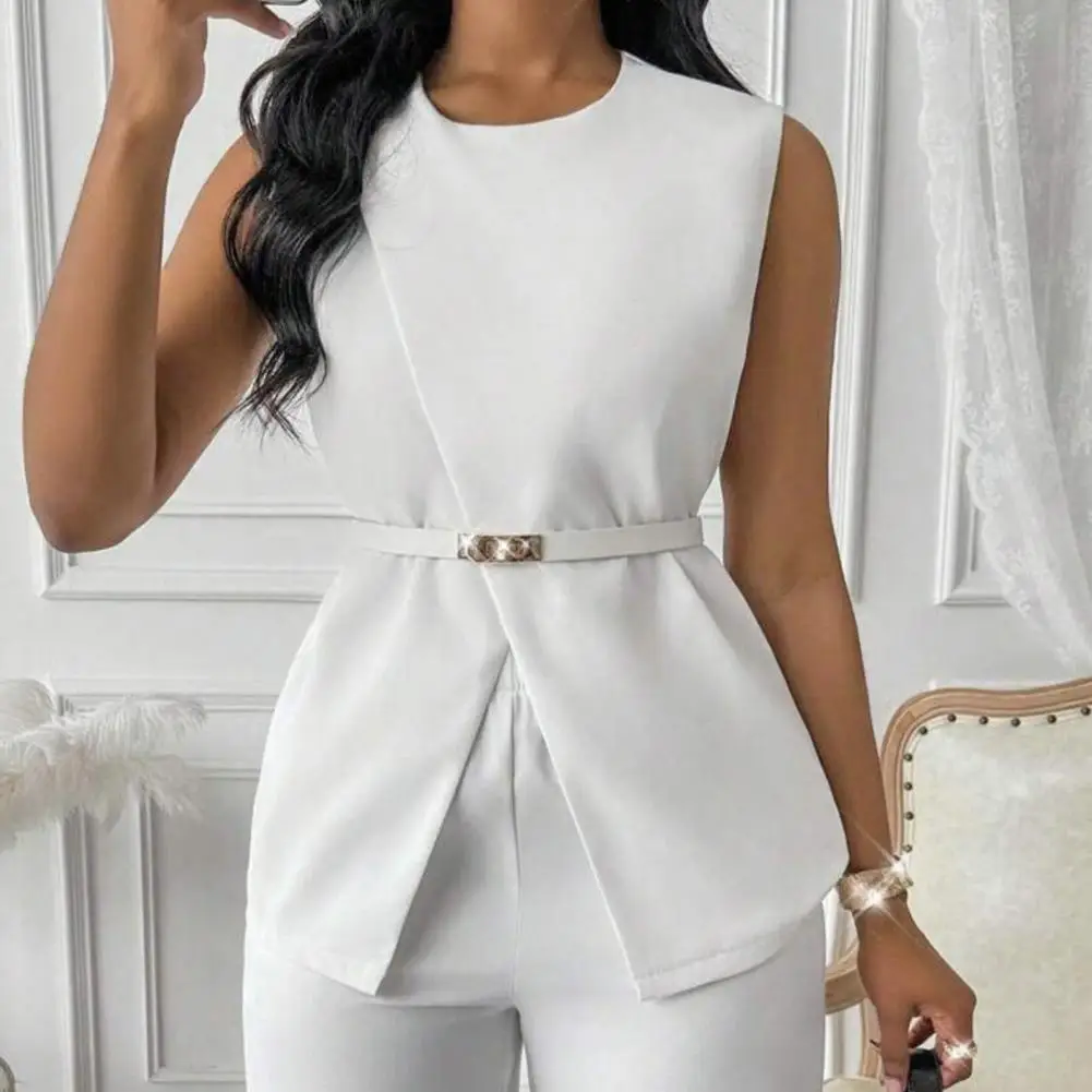 موضة المرأة شريط سترة بنطلون الدعاوى جاكيت بلا إكمام سيدة مجموعة 2025 الربيع الصيف عادية 2 قطعة مجموعة النساء