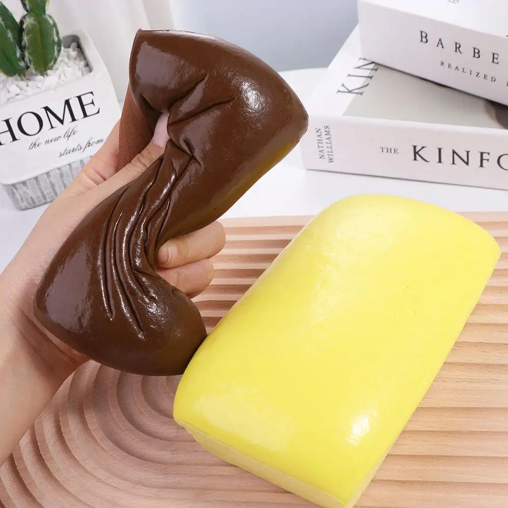 Espremer brinquedo pu pão espremer brinquedo bolo pão bolo lento rebote brinquedo comida macia pitada música brinquedos crianças brinquedos