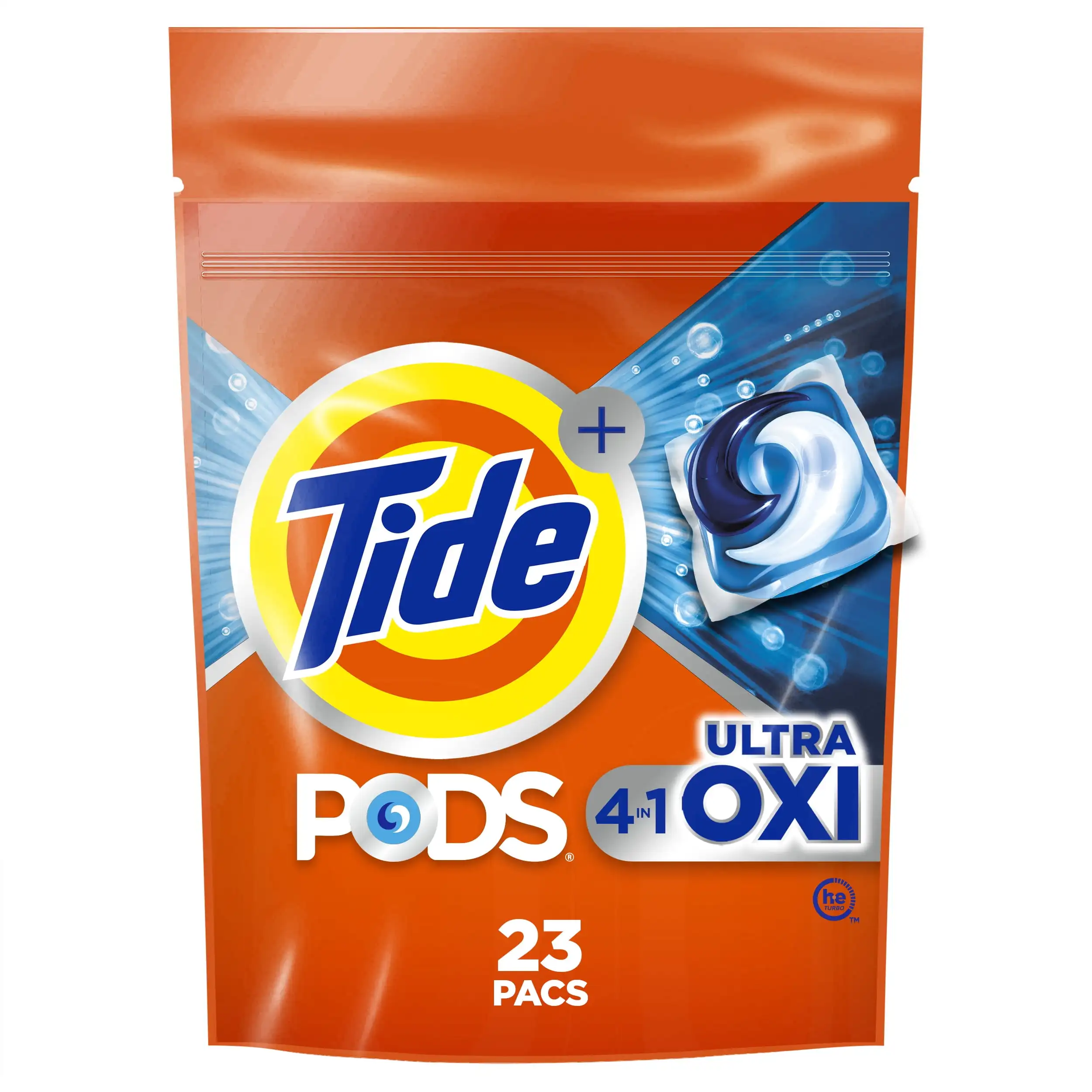 Laundry Detergent Packs 23 Count Helps Tackle Tough Set in Odors Dissolves in Both Hot Cold Water 4 in 1 Technology