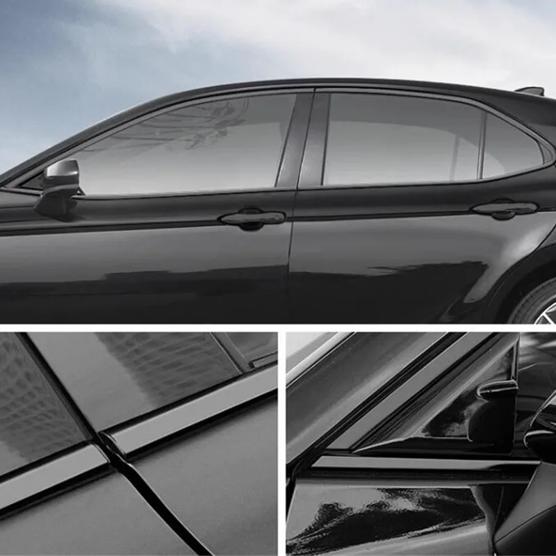 Для Оконной отделки автомобильный затвор Новый Toyota Camry боковой корпус комплект диффузор установка черный декоративные аксессуары 2018-2023 год Для Оконной отделки автомобильный затвор Новый Toyota Camry боковой корпус комплект диффузор установка черный декоративные аксессуары 2018-2023 год