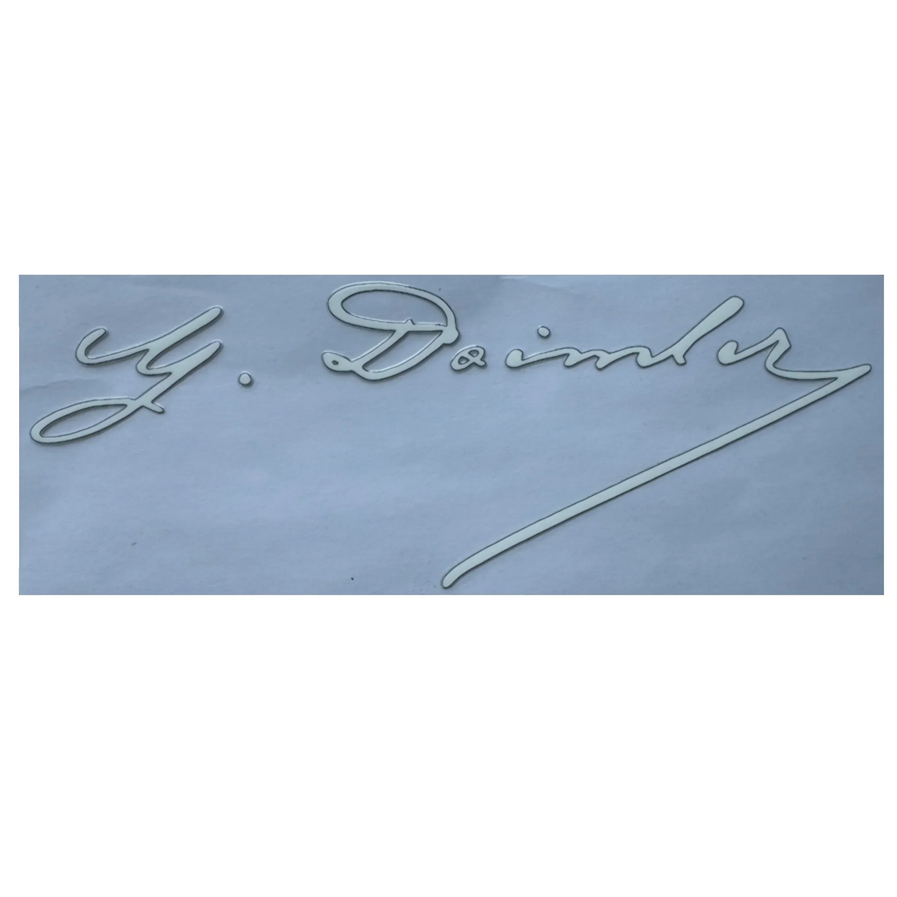 สติกเกอร์ลาย “Carl Benz & Y. Daimler Signature” สำหรับตกแต่งรถยนต์ รถจักรยานยนต์  1 ชิ้น  ของตกแต่งสไตล์ประวัติศาสตร์ยานยนต์