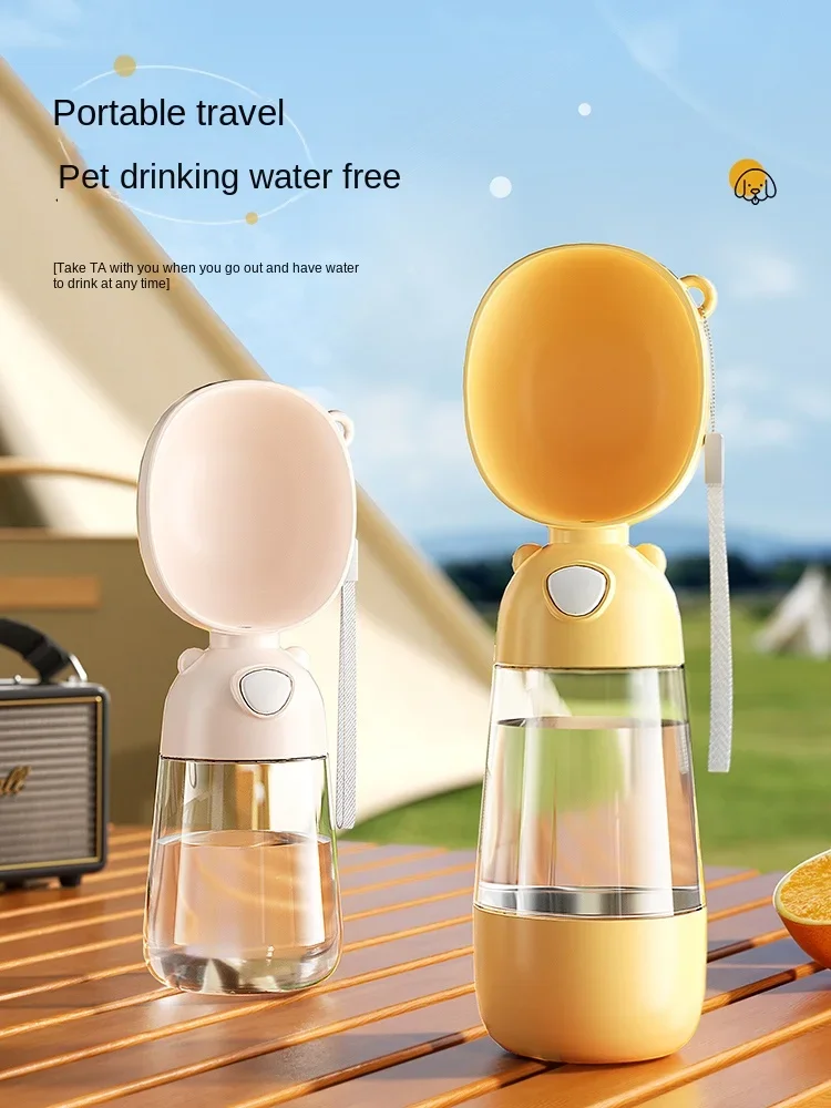 Dog out water cup portablec drinker dog kettle pet accompanying cup puppy outdoor drinkingc go out to feed