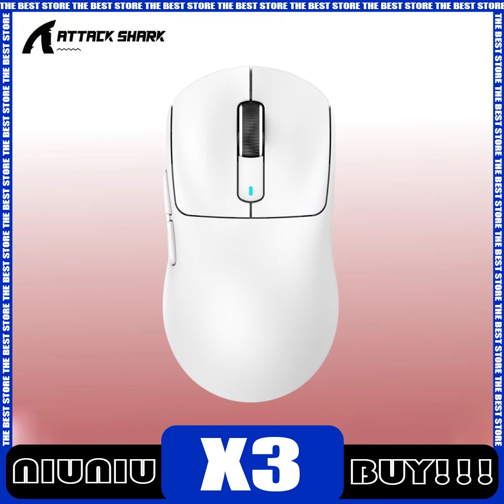 Attack Shark X3 X6 Wireless Gaming Mouse Three Mode Connection RGB Magnetic Charging Base 26KDPI Mouse for Laptop Desktop Office