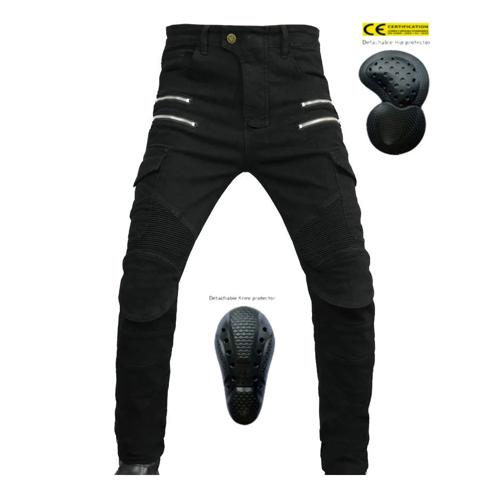 

Moto Jeans Fall Prevention Men's Motorcycle Riding Jean Wear Resistant Pants Motorcycle Equipment With CE Protective Gear