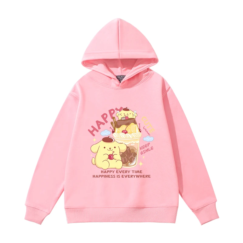 

Креативная и милая осенняя детская одежда Sanrio, толстовки, удобные, повседневные и теплые пуловеры и кофты