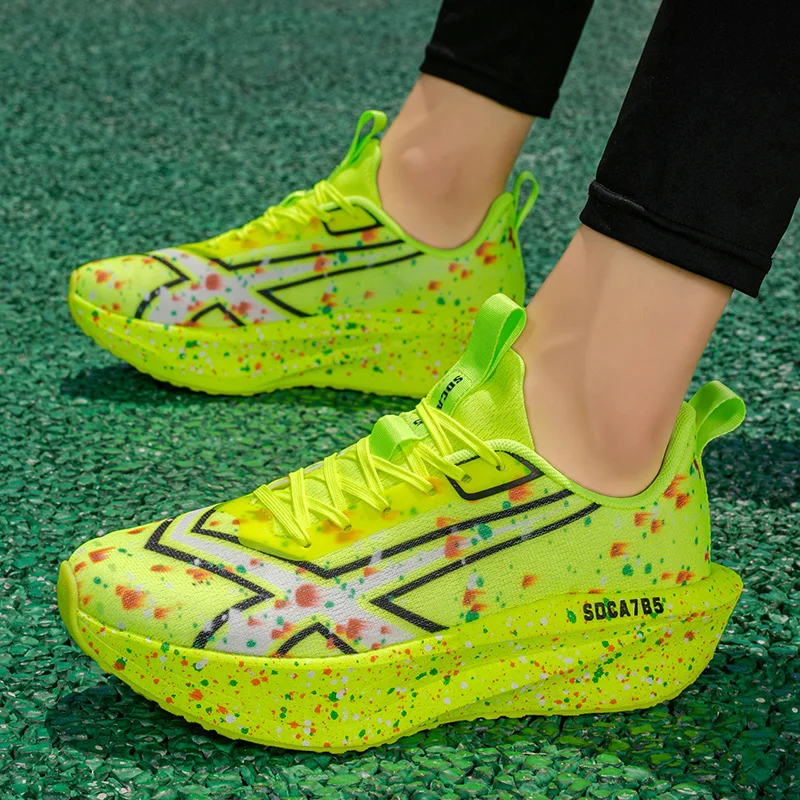 

Carbon Plate Sneakers Marathon Professional Running Shoes Men Training Sports Shoes Wear Resistant Tennis Sneakers Women's Shoes