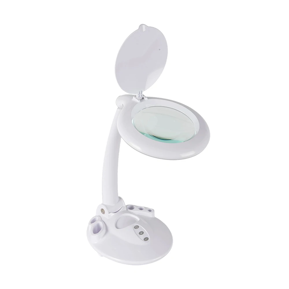Beautician Tattoo Facial Eyelash Extension Eyelash Adjustable Gooseneck Magnifier Table Lamp For Magnifying Glass Led Light