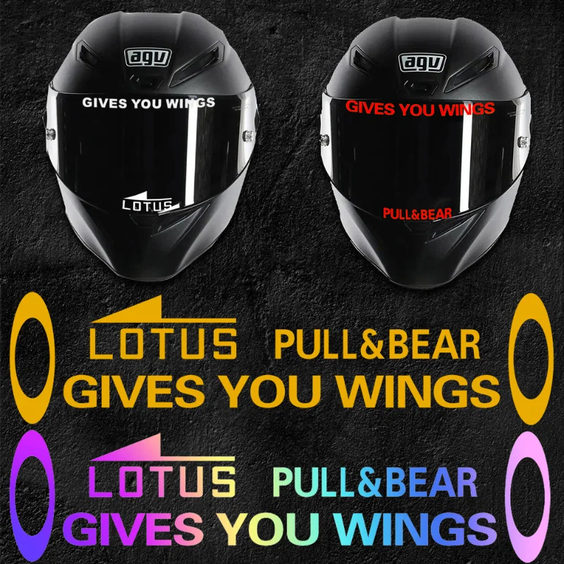 Racing Motorcycle Cool Helmet Visor Gives You Wings PULL BEAR Decal LOGO Sticker Accessories for SHOEI ARAI GoPro AGV K1K3 K5-S