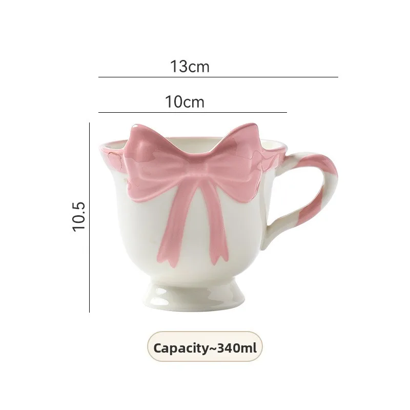 새로운 달콤한 디자인 소녀 하트 스타일 나비 넥타이 머그잔 커플 사무실 머그잔 커피 컵 티 컵 쌍