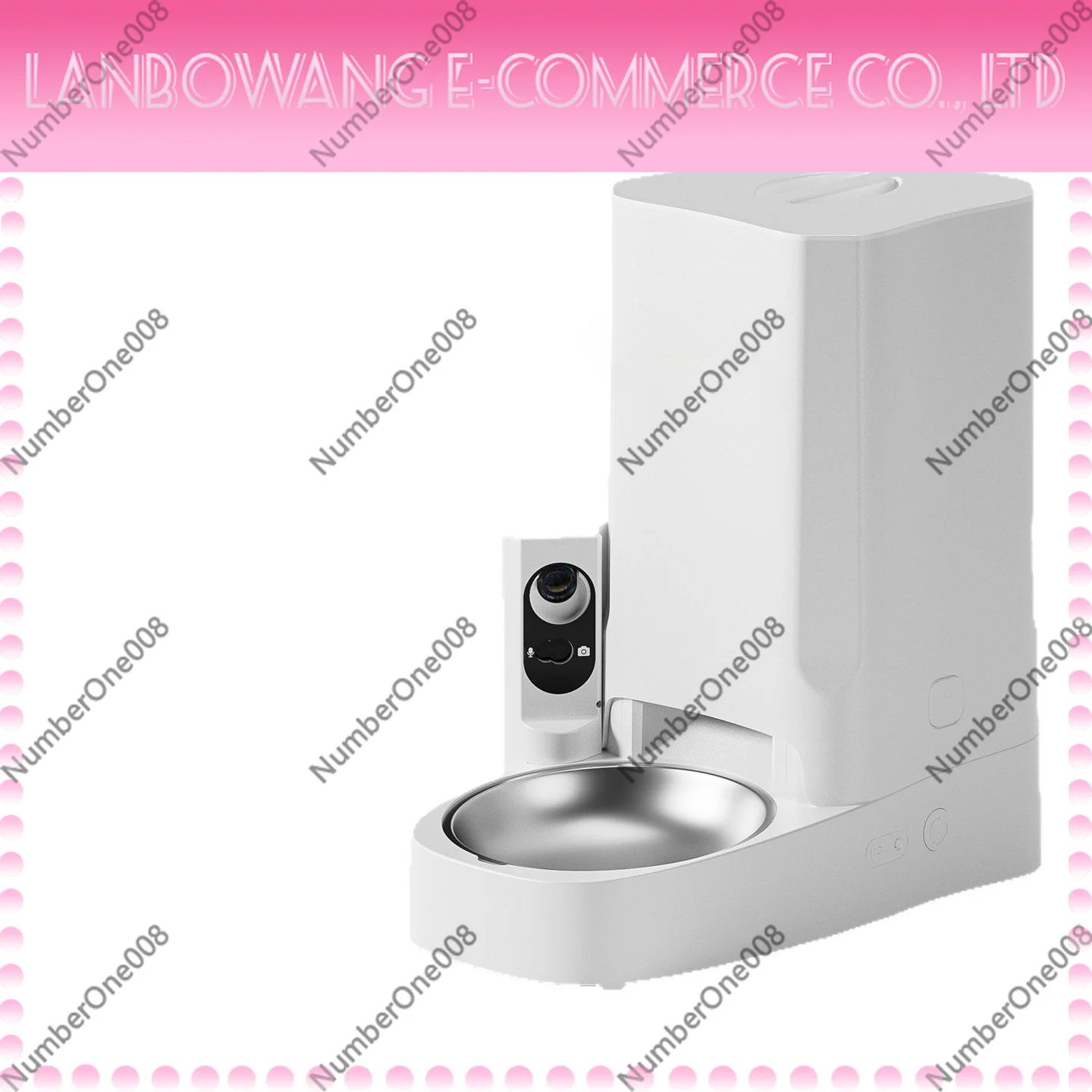Automatic Pet Feeder Large Capacity Smart WiFi Camera Interactive Dog Cat Food Dispenser with APP Control for Small Pets