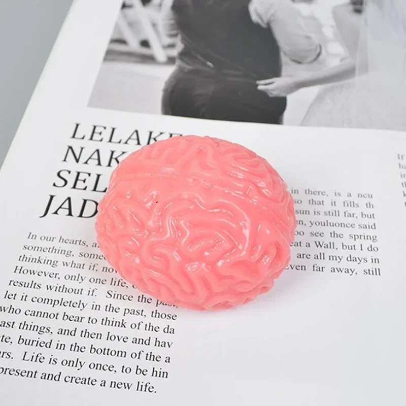 1 pçs macio tpr squeeze bola brinquedos simulação cérebro anti-stress brinquedo mole bola de estresse para crianças adultos brinquedo