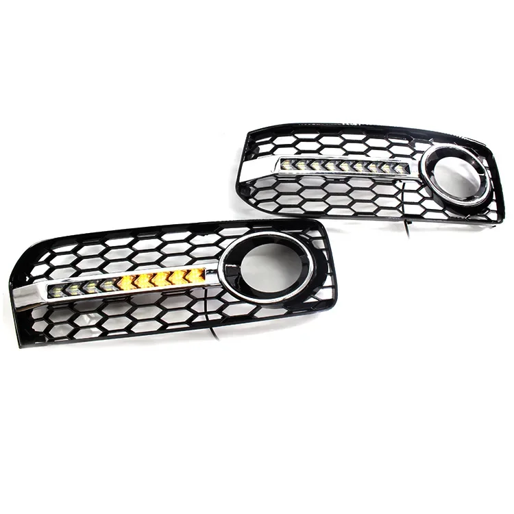 Suitable for 08-12 Audi A5S5 Coupe Two Door LED Streamer Dayline Light Bumper Grille Fog Light Frame