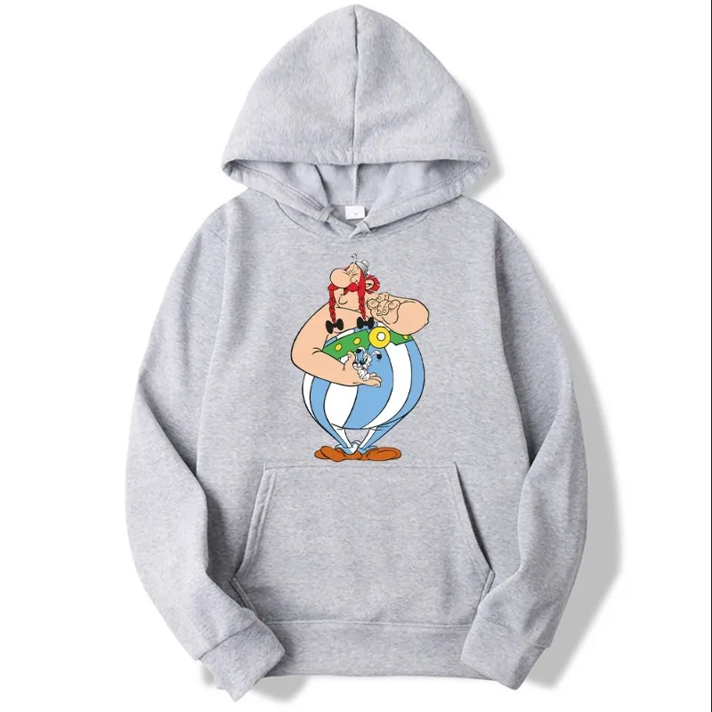 Asterix and Obelix team Hoodies Men Clothing Sweatshirts Hoodie Outerwears Cartoon Printing Casual Blouse Tops Women Hoodies