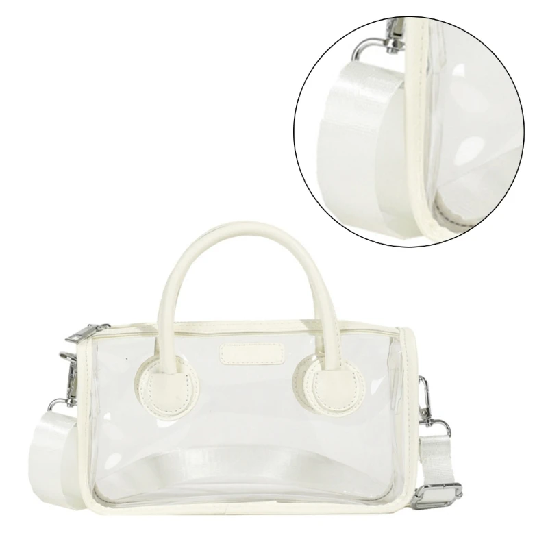 Bolso playa PVC transparente, bolso hombro, práctico bolso cruzado, bolso playa