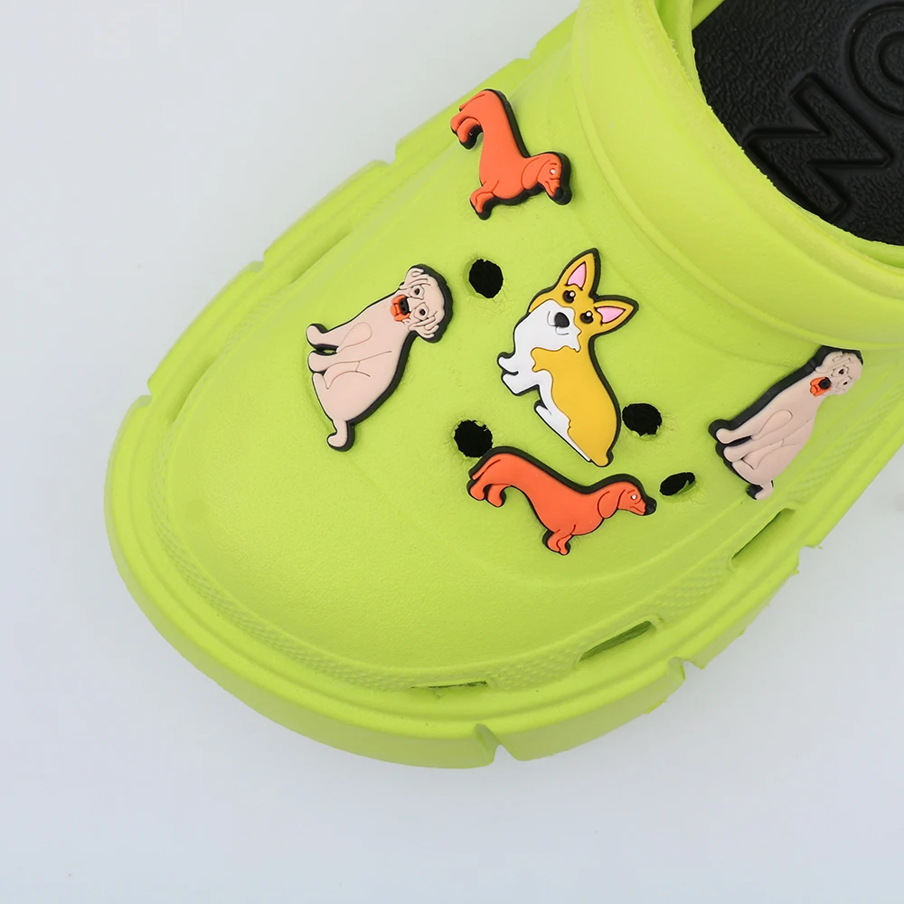 1 piece Shoe Decorations Charms 3 optional dogs cute Ornament pins cartoon Shoe Charms Accessories children New Year's gifts - Detail 1