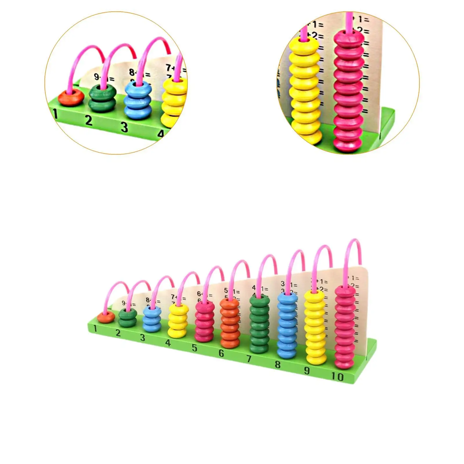 Montessori Toy for Kindergarten Children, Adicionar Subtrair Ábaco, Idades 3 +