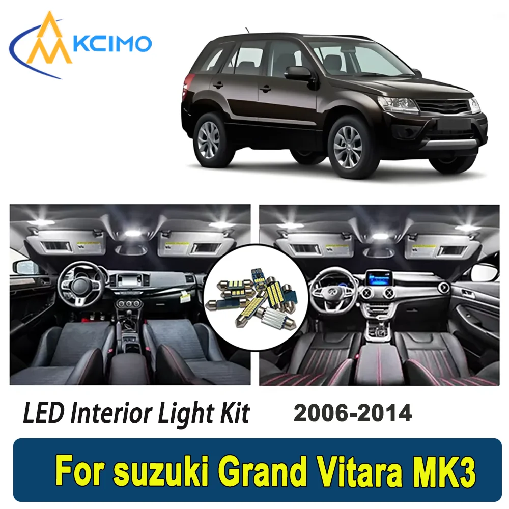

Kcimo LED For suzuki Grand Vitara MK3 (2006-2014) Premium Bright LED Interior Dome Map Trunk Light Kit Car Led Lamps Car LED
