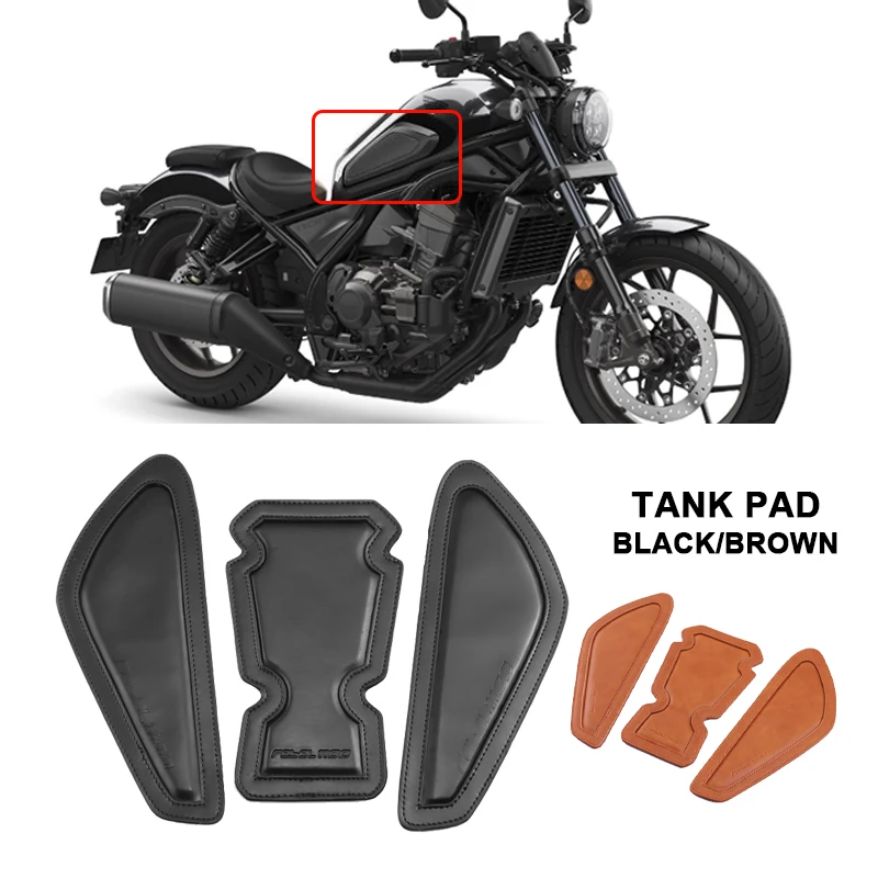 

For Honda REBEL CMX 1100 Rebel1100 CMX1100 Motorcycle Accessories leather Gas Tank Protect Sticker Fuel Cap Cover Pad