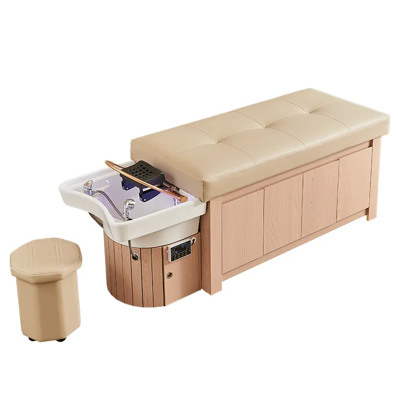 

High Quality Storage Shampoo Bed Thickened Mattress Barber Shop Head Therapy Water Circulation Flush Bed