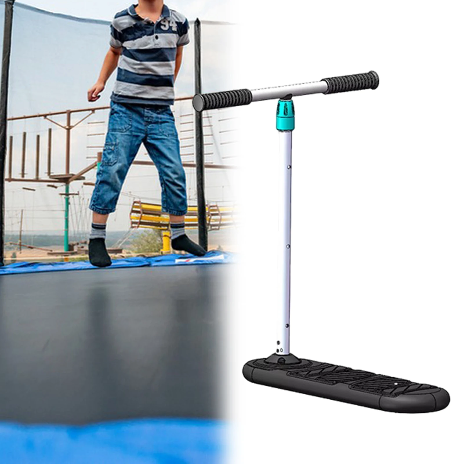 Trampoline Scooter for Kids Funny Gift Practical for Boys and Girls Trampoline Skateboard for Game Park Outdoor Birthday Playing