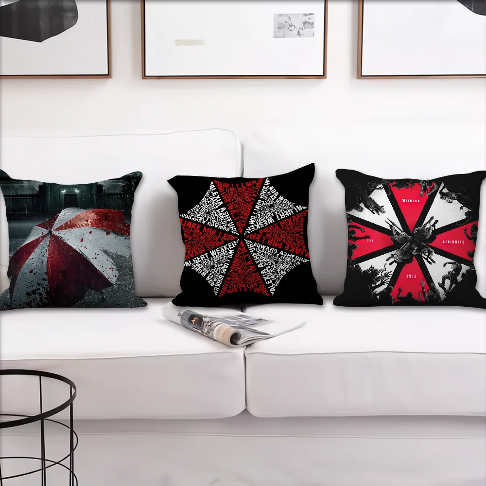 Game R-Resident Evil Umbrella Corporation Pillow Case Cushion Room Bedroom Sofa Living Backrest Car Square Headboard