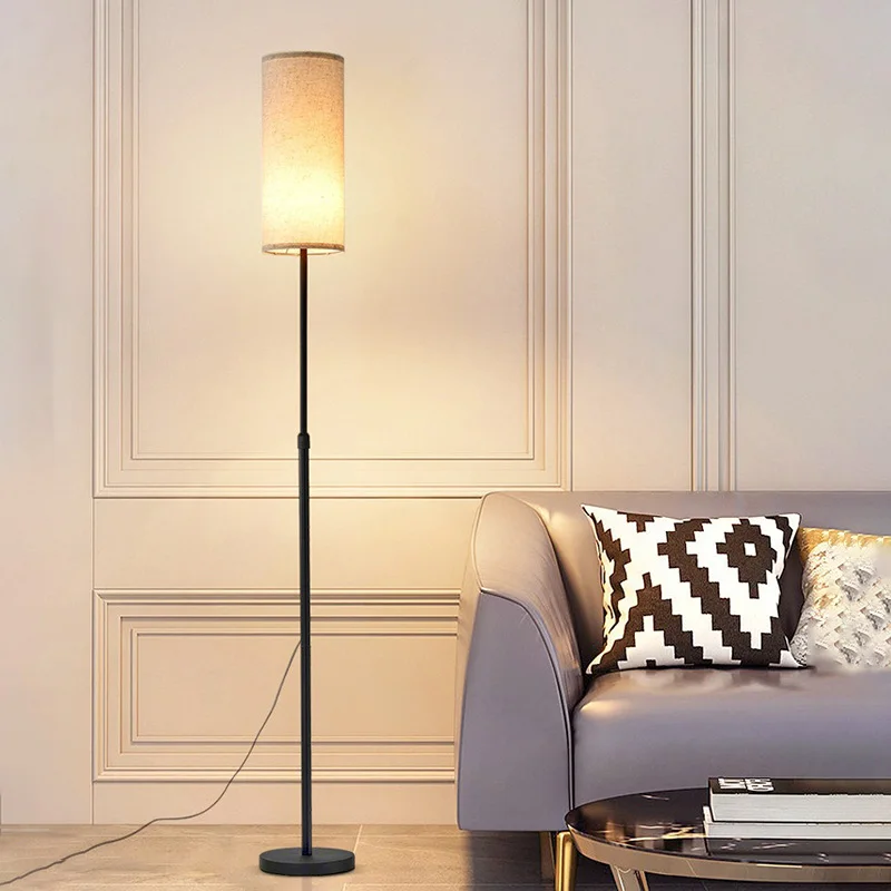 Iron Flicker Free Floor Lamp Minimalist Stepless Dimming Floor Lamps Living Room Bedroom Lighting Light High Color Rendering