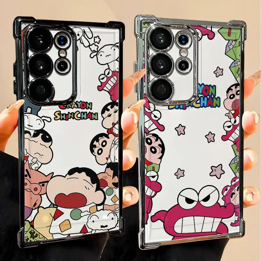 

Case for Samsung Galaxy S25 S24 S25Edge S22 Ultra S20 FE S21 Plus S23 Phone Cover C-Crayon S-ShinChan Cartoon