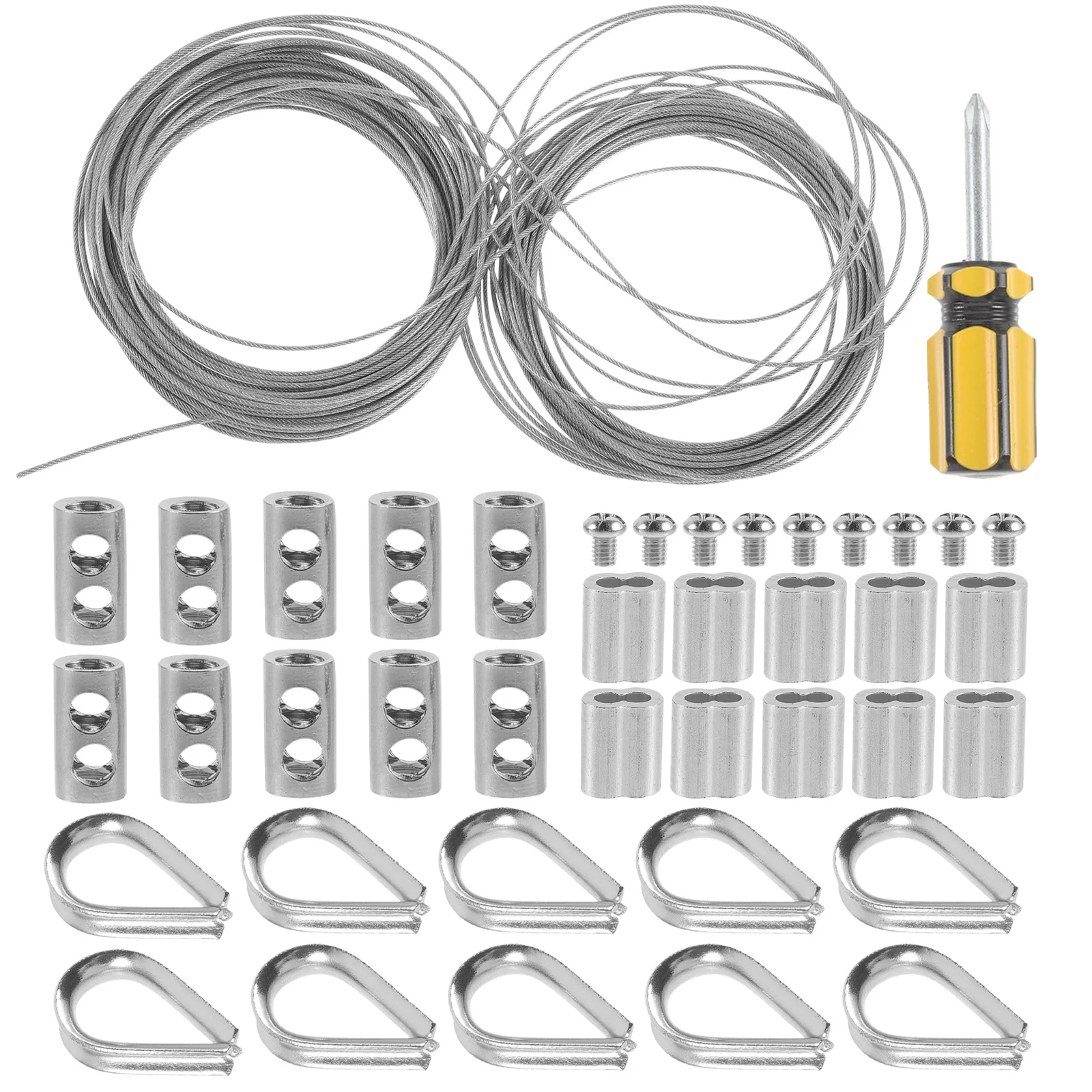 

1Set Stainless Steel Wire Rope 30m Coated Anti-Rust Cable Rigging Kit for Balcony Garden Trellis Wire Rope Cable Railing Kit