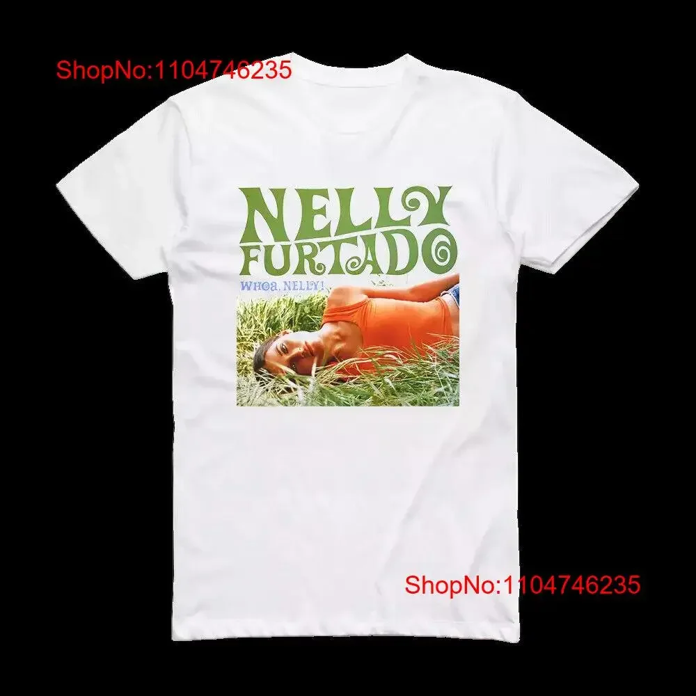 Vtg Nelly Furtado Whoa concierto algodón blanco tamaño completo camiseta MM72 vintage lavado streetwear transpirable cómodo versátil
