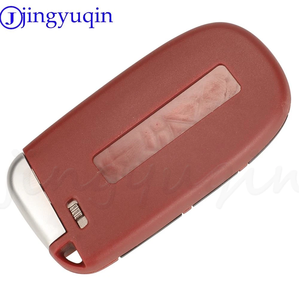 jingyuqin Fit SRT Hellcat Remote Car Key Shell Case Red For Dodge Dart Challenger Charger Durango Journey For Jeep Chrysler 300