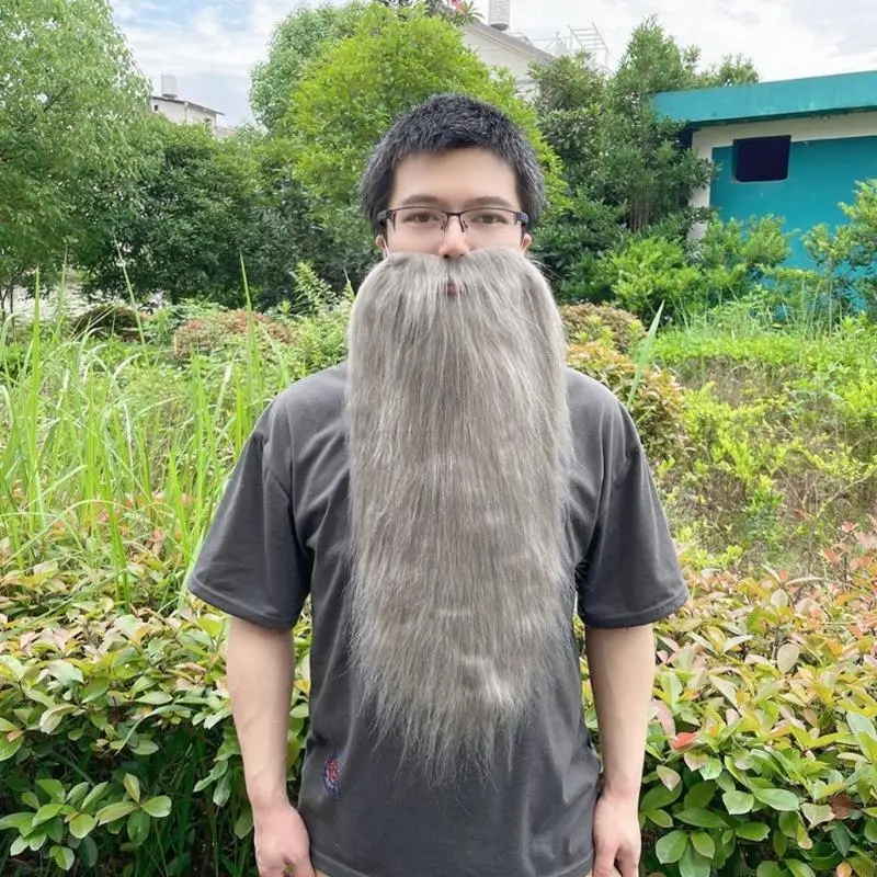 4 Farben 50 realistische Kunstpelze langer Schnurrbart Erwachsene Teenager Kinder gefälschter Bart Halloween Weihnachten