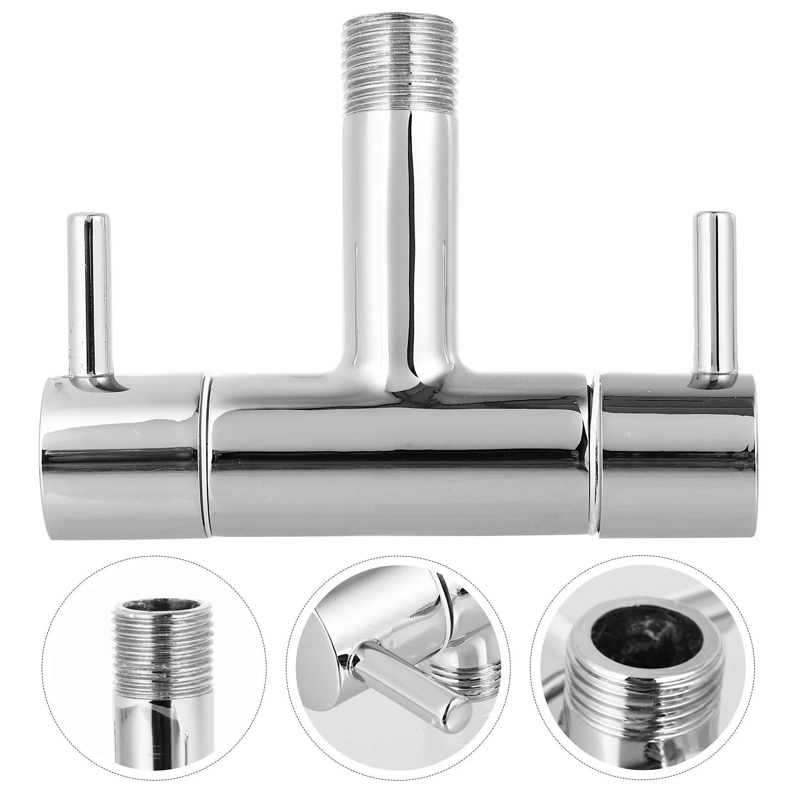 

3 Way Water Separator Copper Shower Diverter Valve Angle Tee Connector Double Switch T Adapter Faucet Bathroom Toilet Bidet