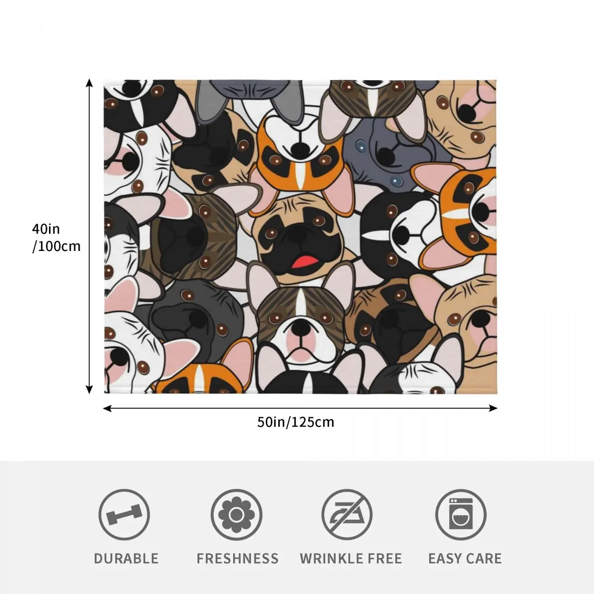 بطانية رمي فرينشي سكواد كبيرة جدًا، بطانيات مفردة كبيرة وناعمة #4