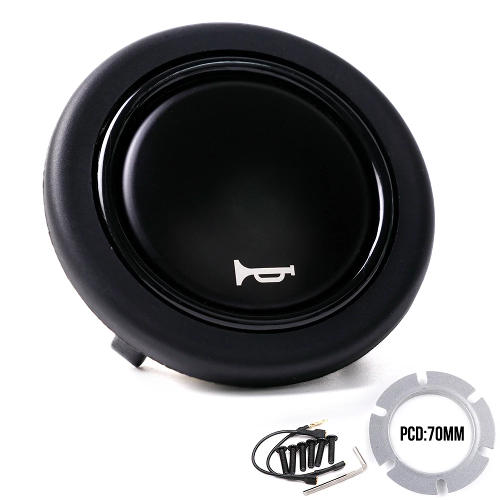 BLACK EDITION Style High Performance Sport Steering Wheel Horn Button Fit for MOMO OMP NRG SPARCO VERTEX view 4