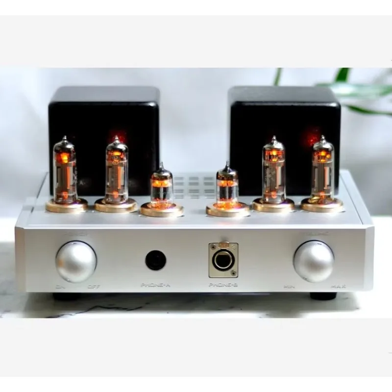 MZ-5 Full Balance Vacuum Tube Pre Amplifier Preamp With Headphone Earphone Amp Double 100W Transformer 5814(12AU7)x2, 6c19x4