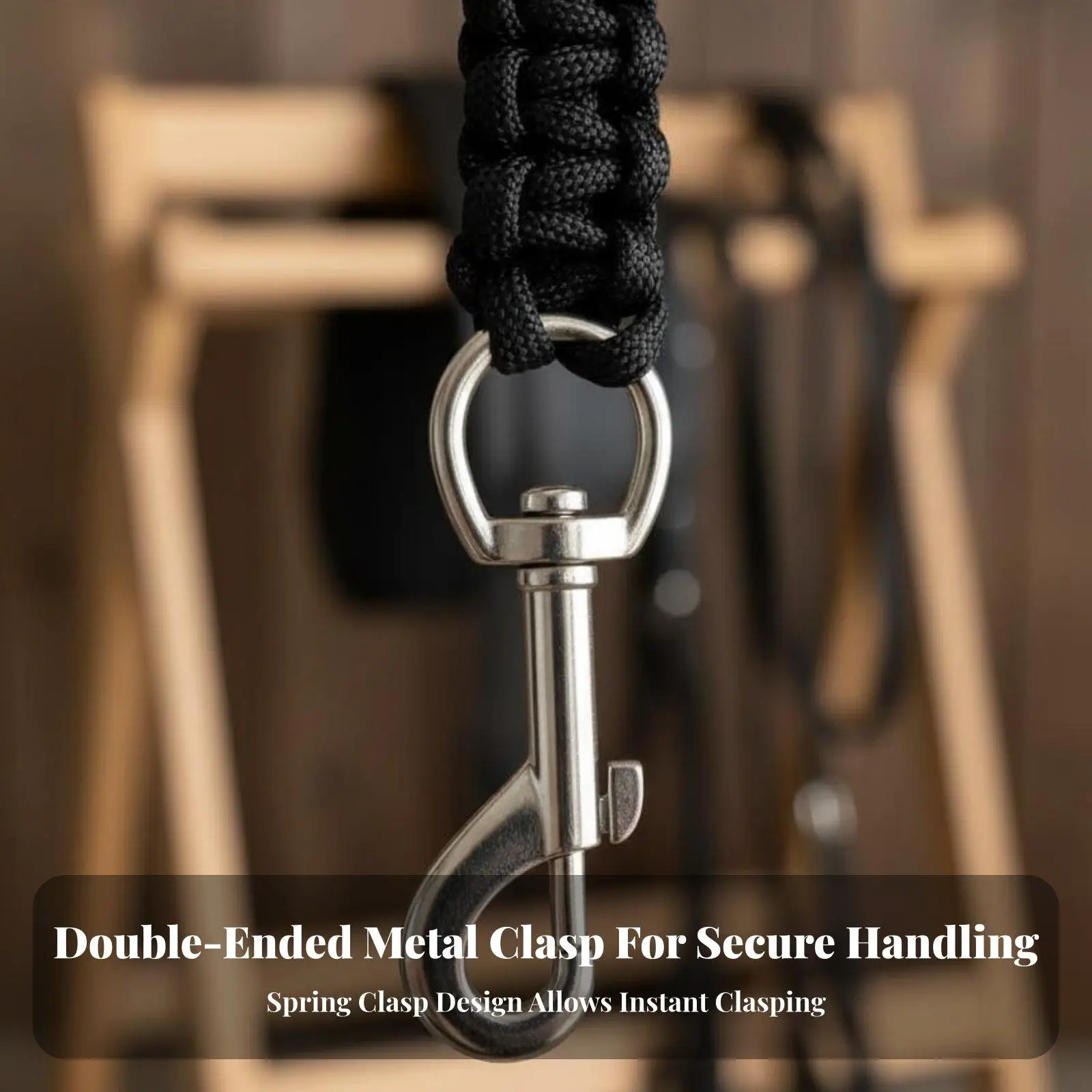 Horse Saddle Balance Strap Training Handle Nylon Webbing Metal Snap Clips for Riding Confidence Equestrian Accessories for