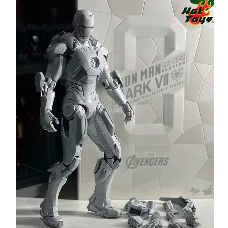 

Original Hottoys Ht 1/6 Iron Man White Limit Mark Vii Mk7 Mms329 Movie Character Model Art Collection Toy Gift