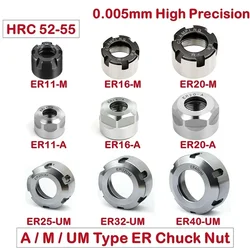 High Precision ER Clamping Nut Collet 20CrMoTi ER11 ER16 ER20 ER16 M ER32 UM Milling Chuck Cap ER Clamping Nut